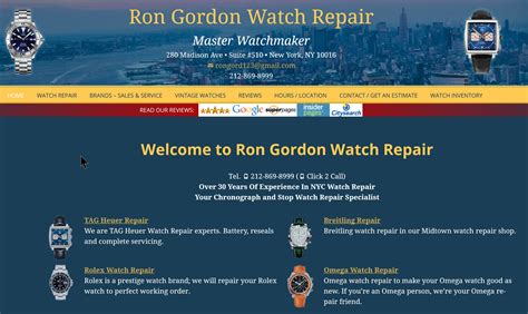 ron gordon watch repair reviews